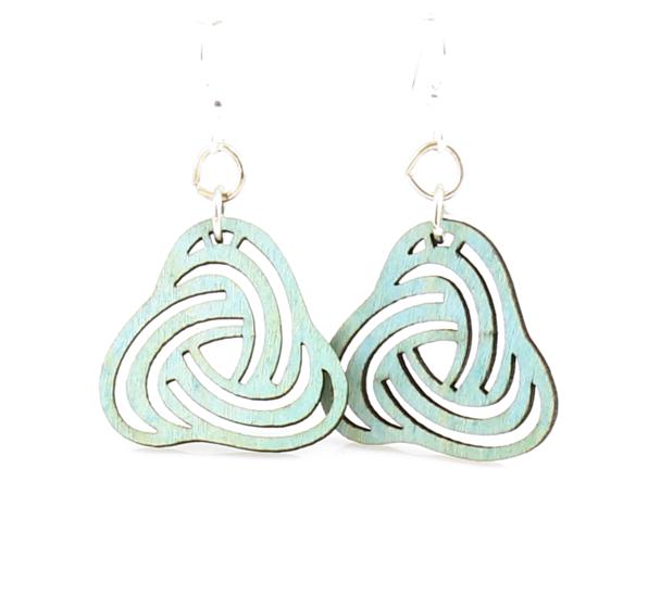 Overlapping petal blossom earrings, eco-friendly laser-cut jewelry made in USA