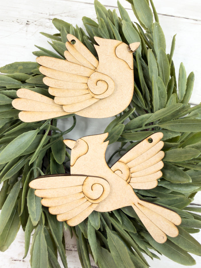 Pair of Flying Cardinal Ornaments DIY Kit
