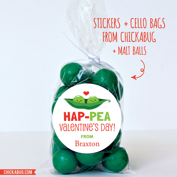Peas in a Pod Valentine's Day Stickers