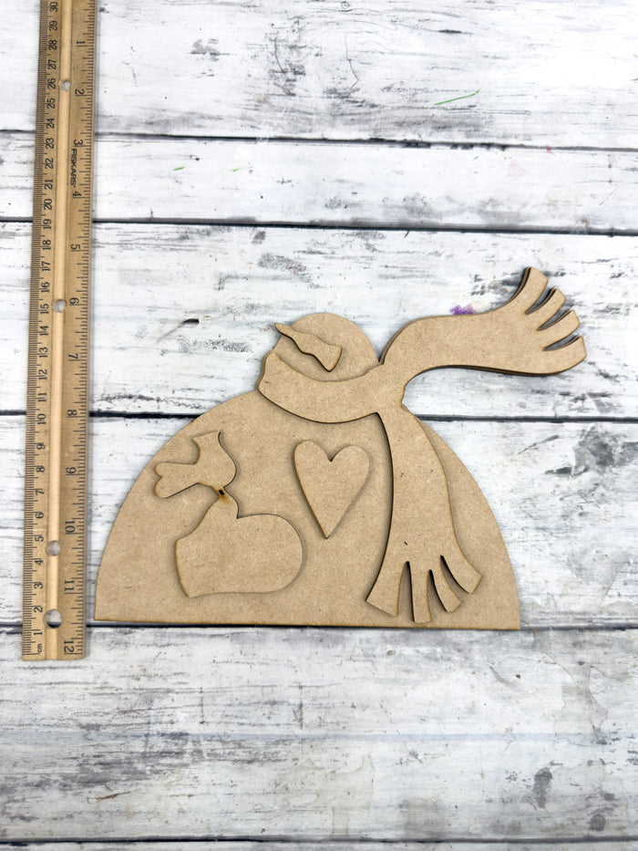 Primitive Big Body Snowman DIY Kit