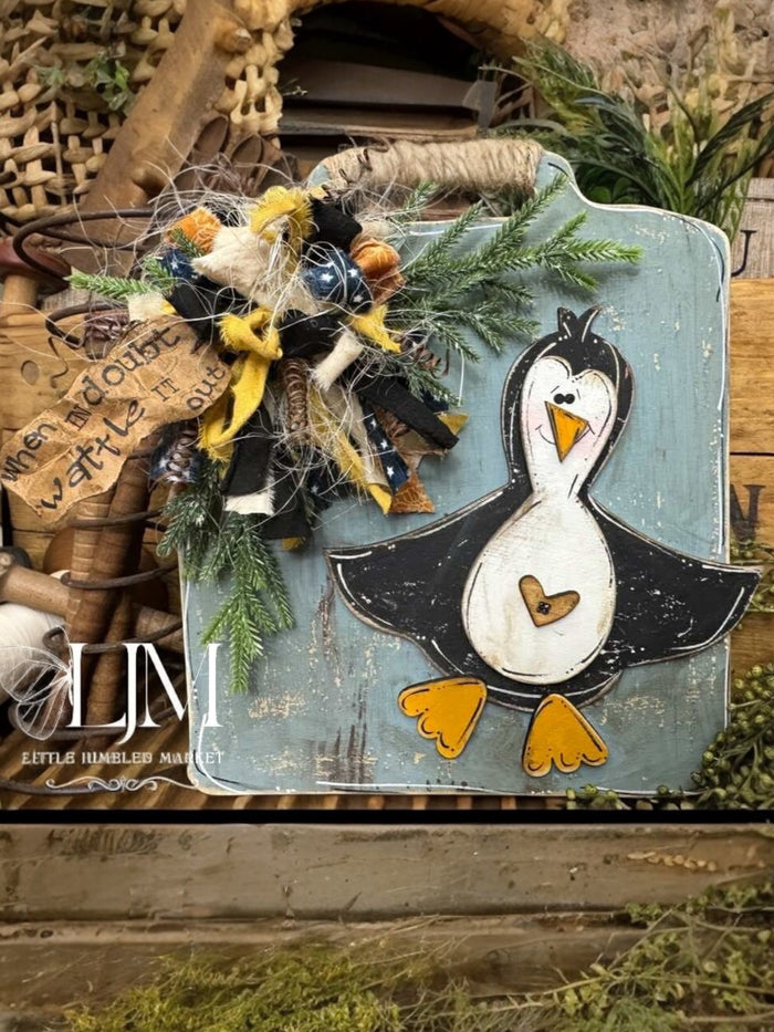 Primitive Penguin Cutting Board DIY Kit