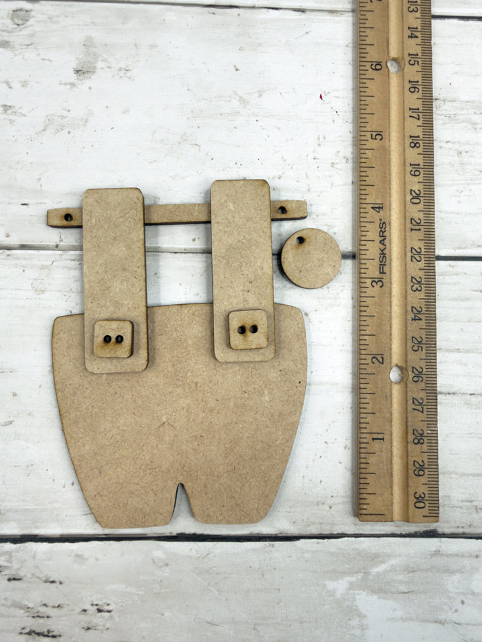 Primitive Santas Overalls Ornament DIY Kit
