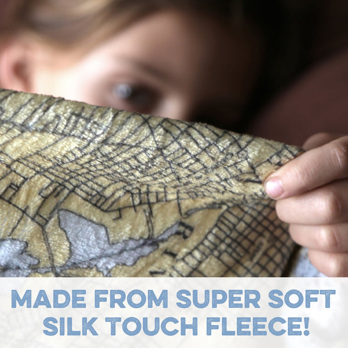 Prospect Harbor & Mt. Desert Island, ME Nautical Chart Baby Blanket - Maritime Tribes USABlanket