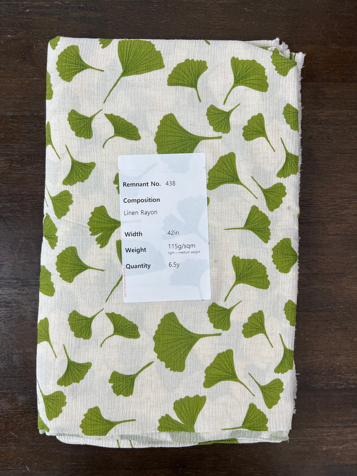 Remnant Fabric #438 - Linen Rayon - 6.5y