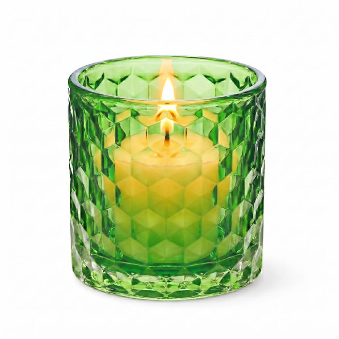 Richland Green Chunky Honeycomb Glass Votive & Tealight Holder Set of 6
