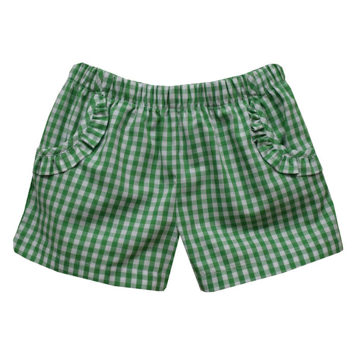 Ruffle Shorts - Green Check