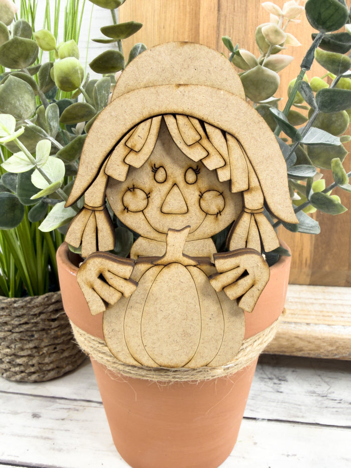 Scarecrow Girl and Pumpkin Hugger Kit