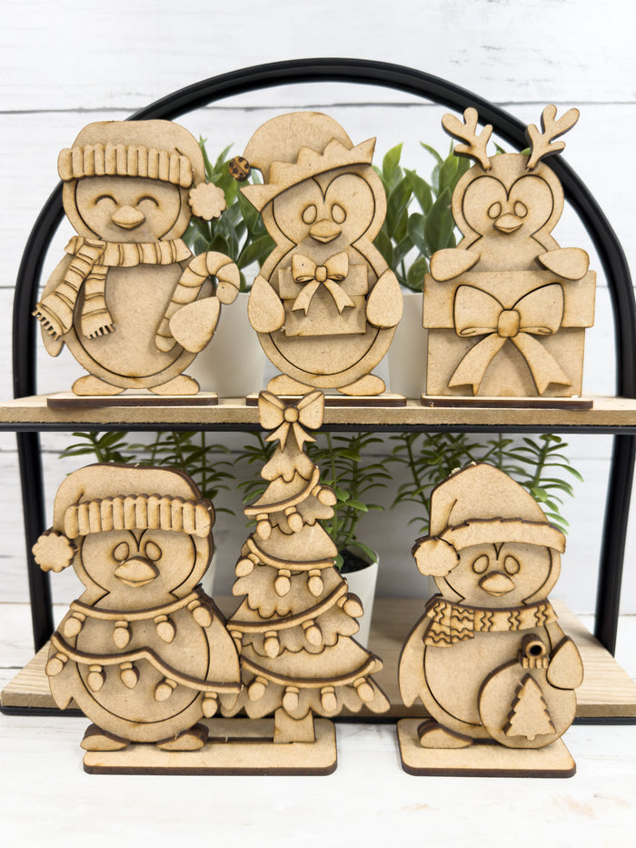 Set of 5 Christmas Penguins DIY Kit