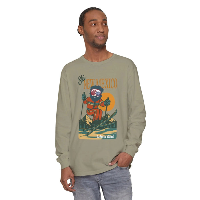 Ski New Mexico - Life is DeadMountain Collection Garment-Dyed Long Sleeve T-Shirt
