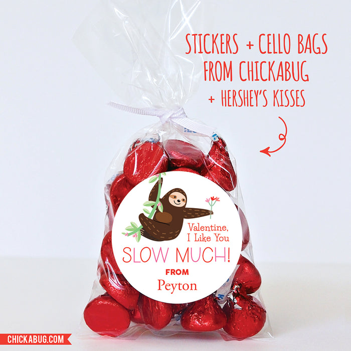Sloth Valentine's Day Stickers