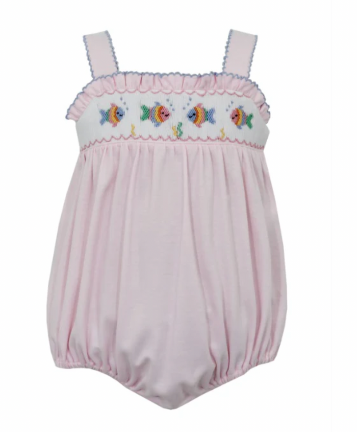 Smocked Knit Bubble - Fish Pink