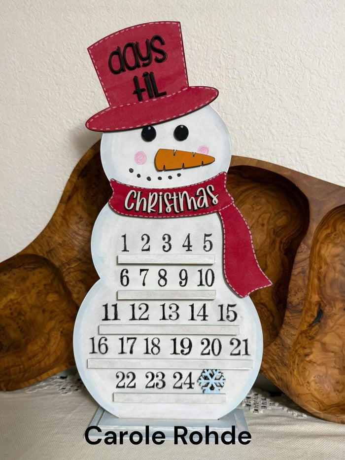 Snowman Advent Calendar Sign DIY Kit