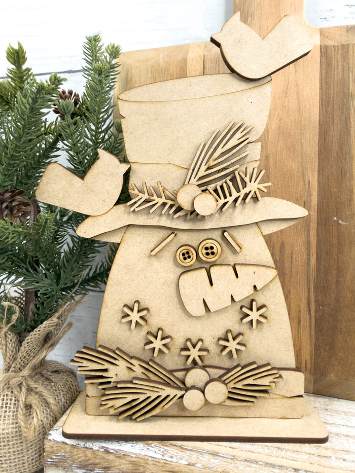 Snowman Head Shelf Sitter DIY Kit