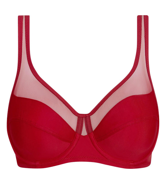 Soutien-gorge emboîtant à armatures bois rouge Generous Classic
