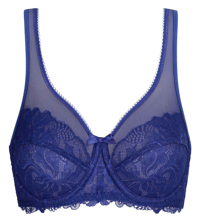 Soutien-gorge emboîtant bleu en dentelle Generous Essentiel
