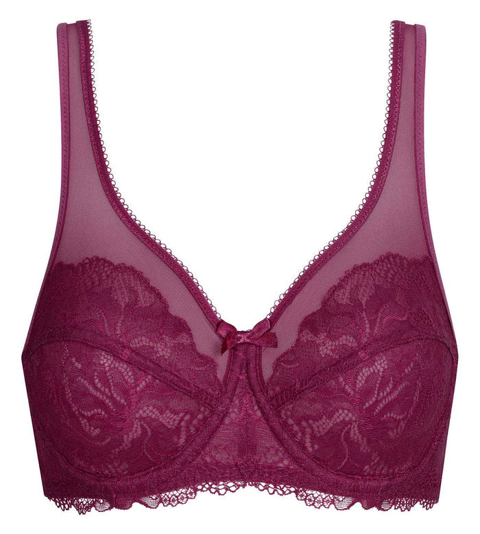 Soutien-gorge emboîtant dentelle Rouge Sangria Generous Essentiel