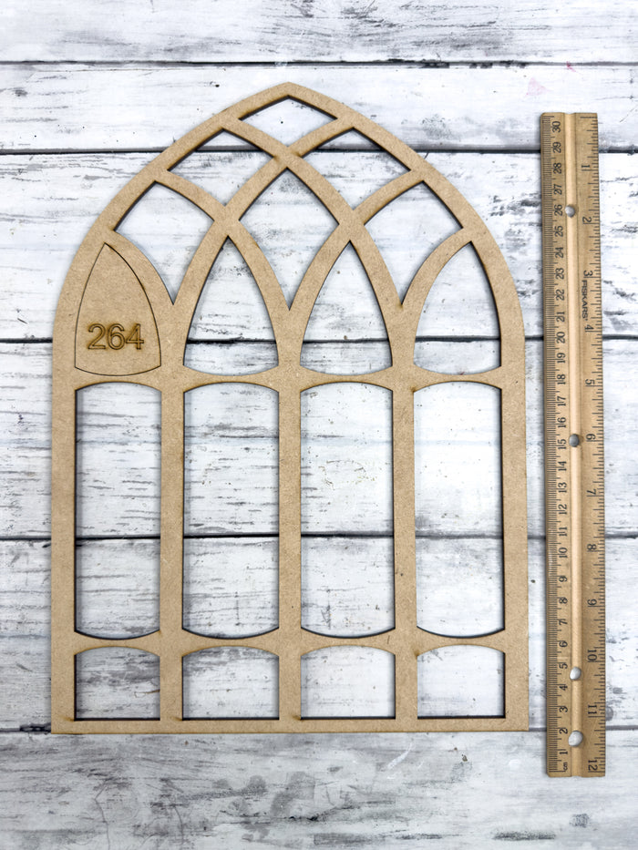 Style 264 Cathedral Window Laser Cut Outline Frame Blank