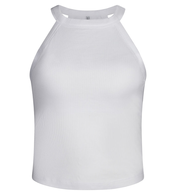 Top femme col américain brassière intégrée Blanc Dim Summer