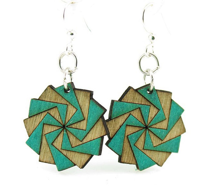 Twilight blossom earrings in deep dusk color, eco-friendly jewelry made in USA