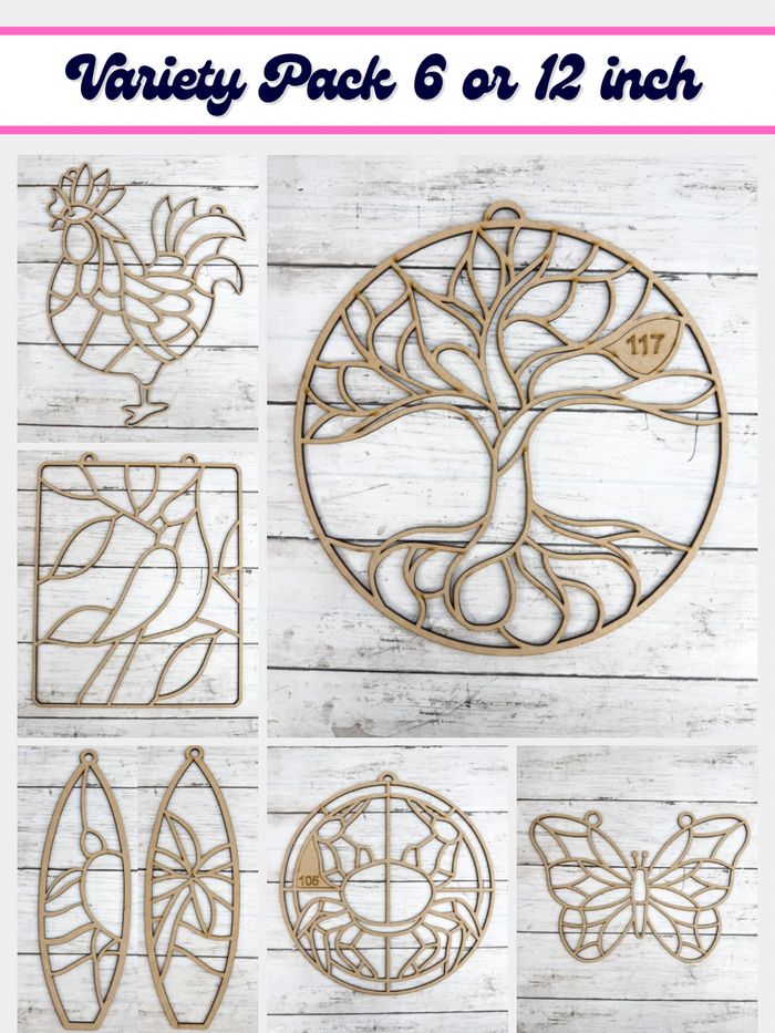 Variety Style B Laser Cut Outline Frame Blank