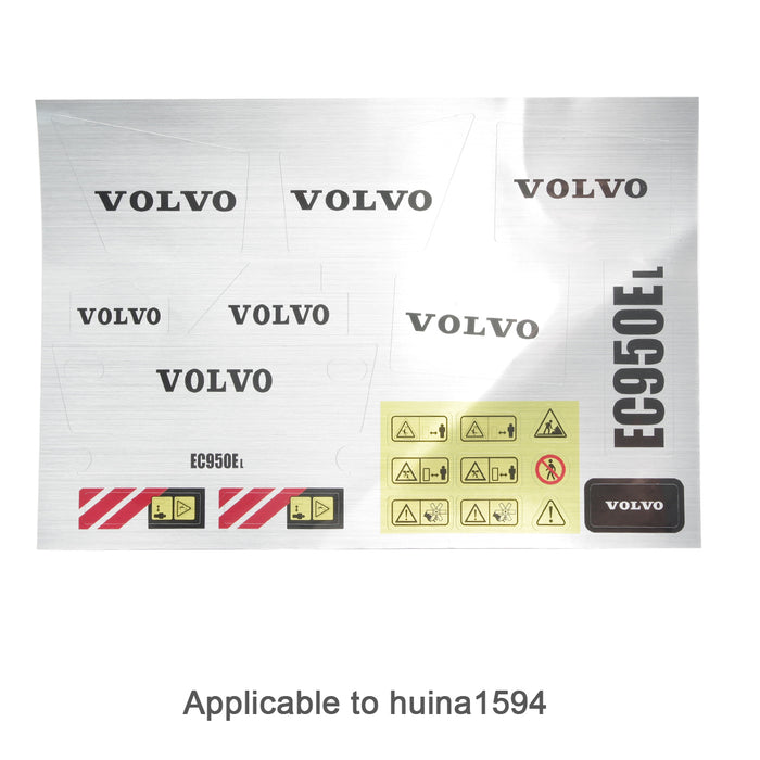 Volvo EC950EL Sticker for Huina 1594