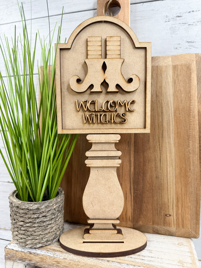 Welcome Witches Insert for Spindle Base