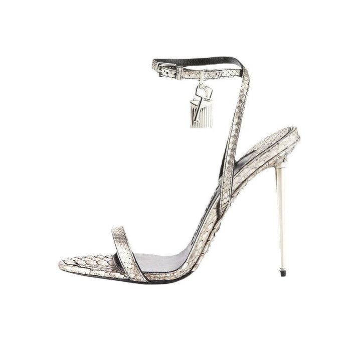 Women's Chic Evening Sandals – Sexy Stiletto Heel with Ankle Buckle