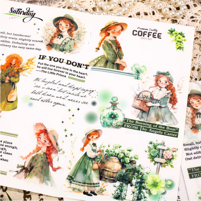 10 Sheets Fashion Girl Quote Stickers Book BLSN