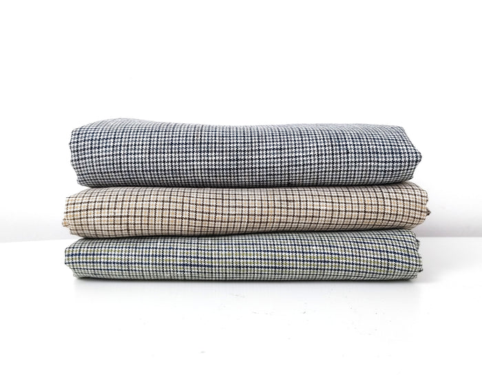 100% Linen Fabric – Fine 21s Yarn, Light & Soft Small Gingham Starcheck 6737 6748 7367
