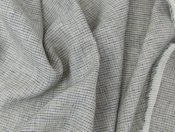 100% Linen Fabric – Fine 21s Yarn, Light & Soft Small Gingham Starcheck 6737 6748 7367