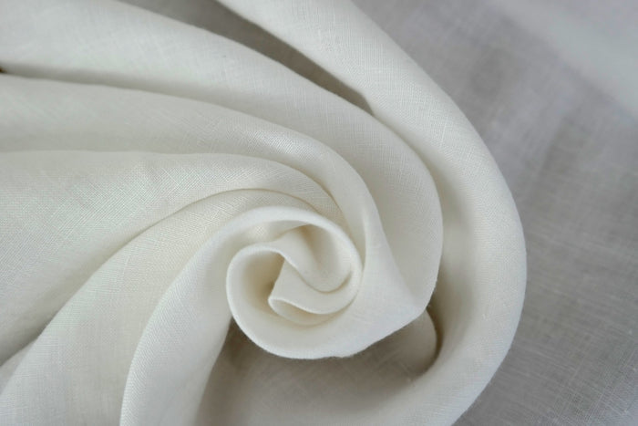 100% Linen Fabric Medium Weight Soft Touch 14S - The Linen Lab - Ivory