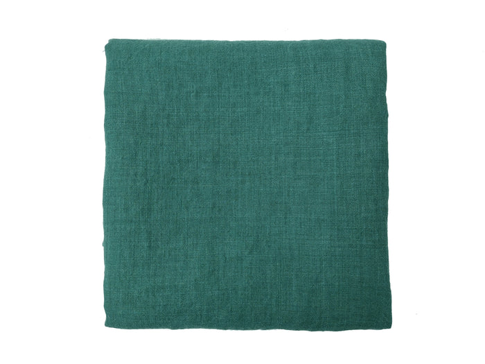 100% Linen Soft&Crisp Fabric 21s Vintage Chambray Teal 6855