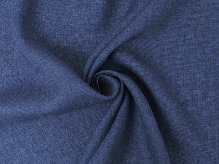 100% Linen Vintage Dyed Delave Fabric – Fine 21s Yarn, Pre-Washed, Light Weight Slate Blue 6202