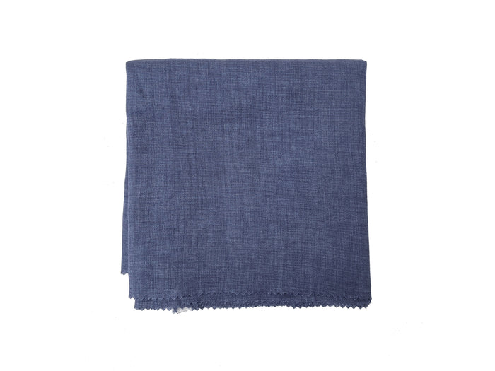 100% Linen Vintage Dyed Delave Fabric – Fine 21s Yarn, Pre-Washed, Light Weight Slate Blue 6202