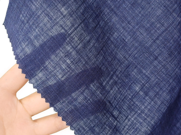 100% Linen Vintage Dyed Delave Fabric – Fine 21s Yarn, Pre-Washed, Light Weight Violet(dark) 6372