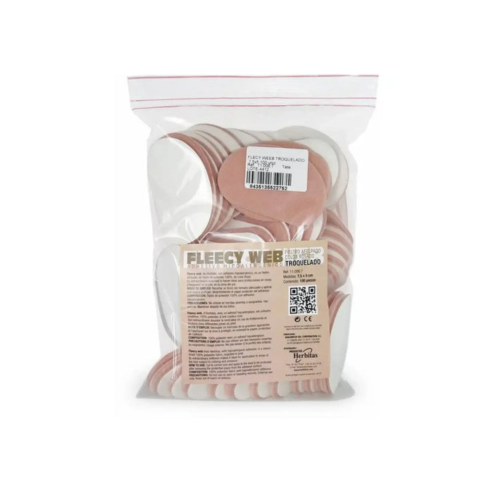 100 Plush Felts Hypoallergenic Adhesive Protectors - Fleecy Web Herbitas