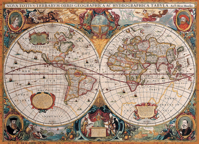 1000 Piece Jigsaw Puzzle - Antique World Map | EUROGRAPHICS