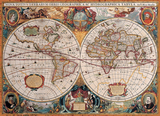 1000 Piece Jigsaw Puzzle - Antique World Map | EUROGRAPHICS