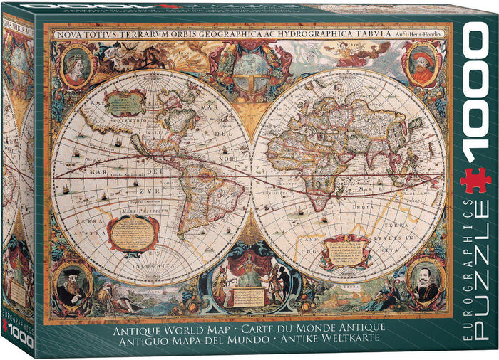 1000 Piece Jigsaw Puzzle - Antique World Map | EUROGRAPHICS