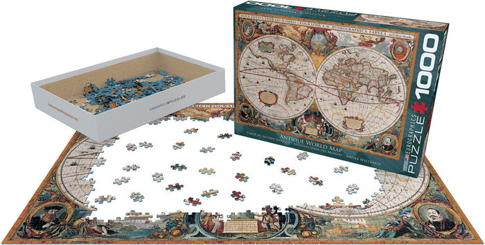 1000 Piece Jigsaw Puzzle - Antique World Map | EUROGRAPHICS
