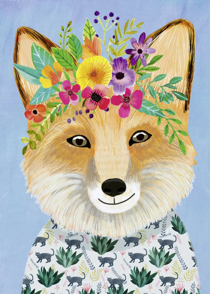 1000 Piece Jigsaw Puzzle - Floral Friends: Friendly Fox | Heye