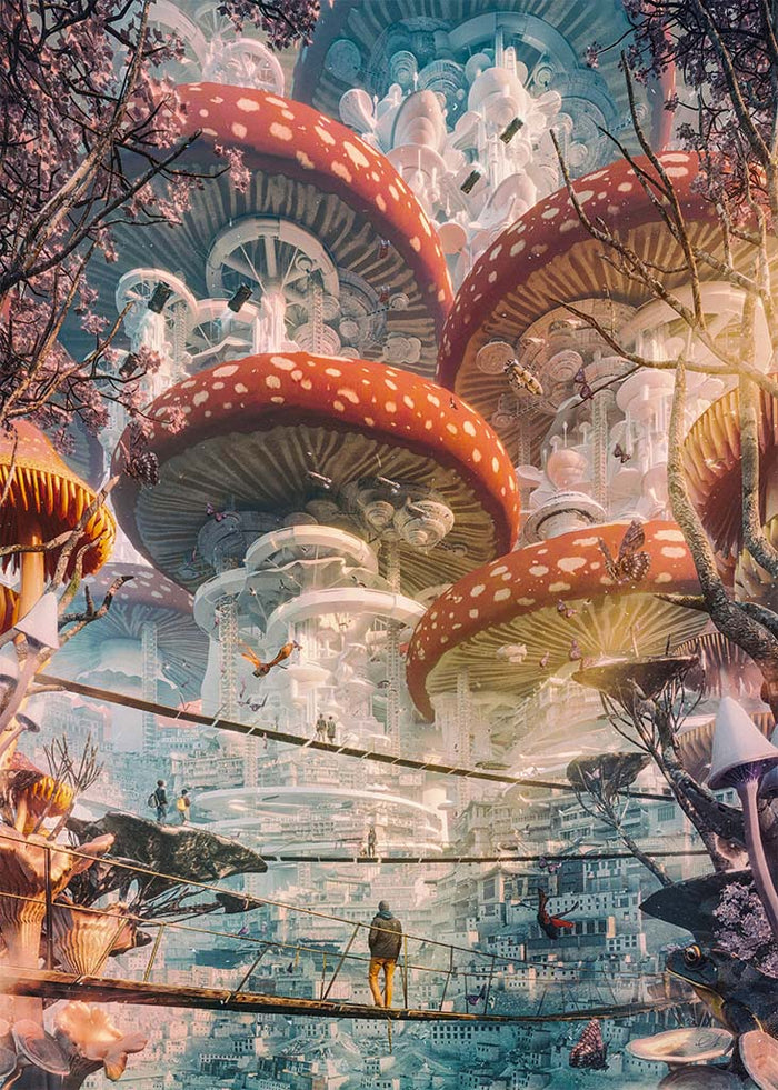 1000 Piece Jigsaw Puzzle - Future Cities: Shroomland | Heye
