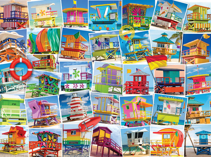 1000 Piece Jigsaw Puzzle - Lifeguard Towers | EUROGRAPHICS