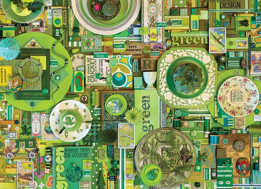 1000 Piece Jigsaw Puzzle - Rainbow Collection: Green | Cobble Hill