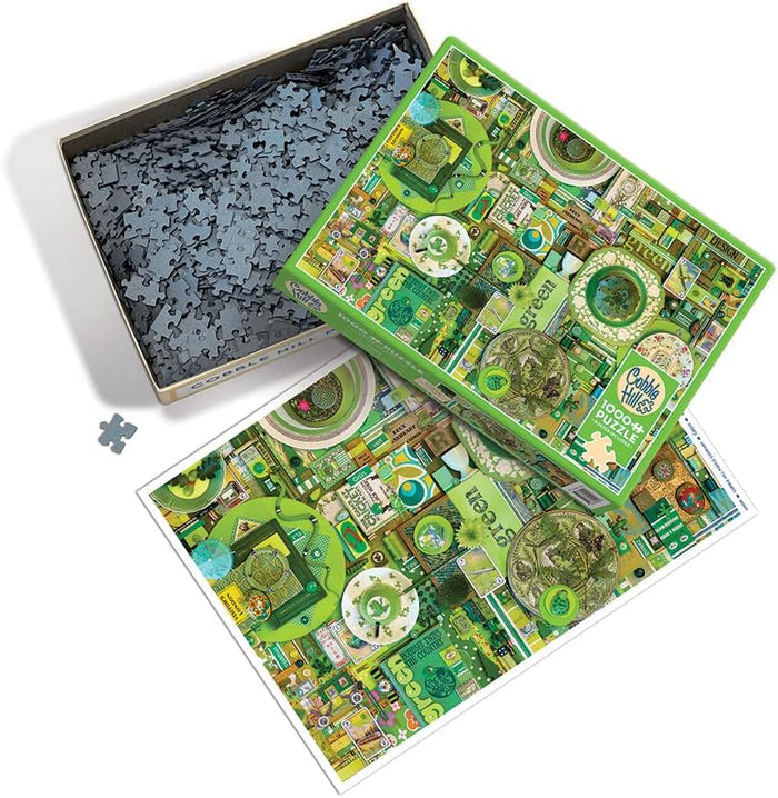 1000 Piece Jigsaw Puzzle - Rainbow Collection: Green | Cobble Hill