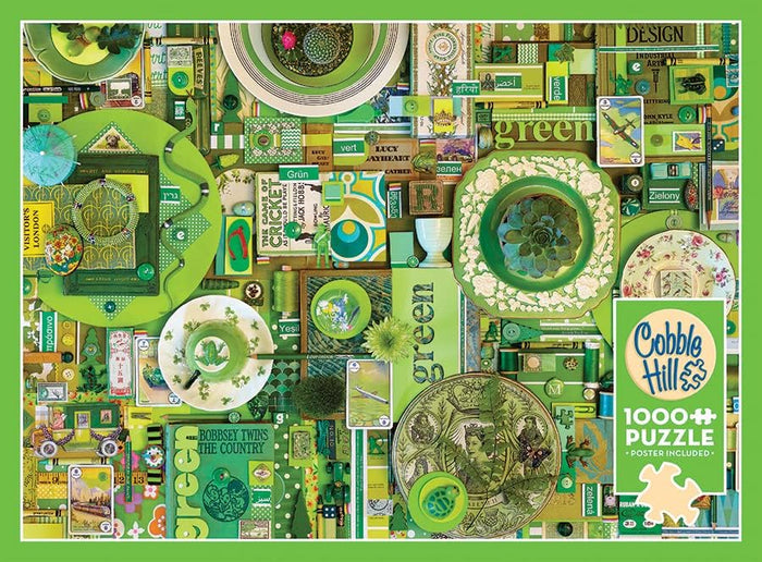 1000 Piece Jigsaw Puzzle - Rainbow Collection: Green | Cobble Hill