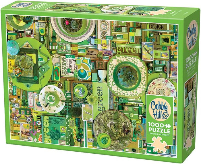 1000 Piece Jigsaw Puzzle - Rainbow Collection: Green | Cobble Hill