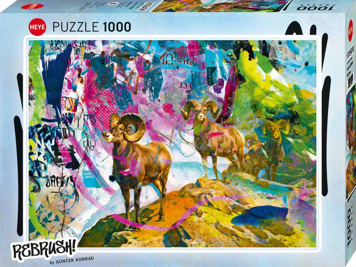 1000 Piece Jigsaw Puzzle - Rebrush: Big Horns | Heye