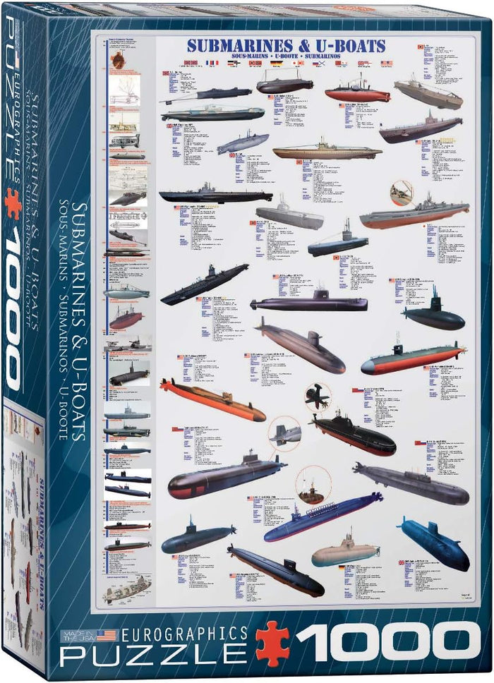 1000 Piece Jigsaw Puzzle - Submarines and U-Boats | EUROGRAPHICS