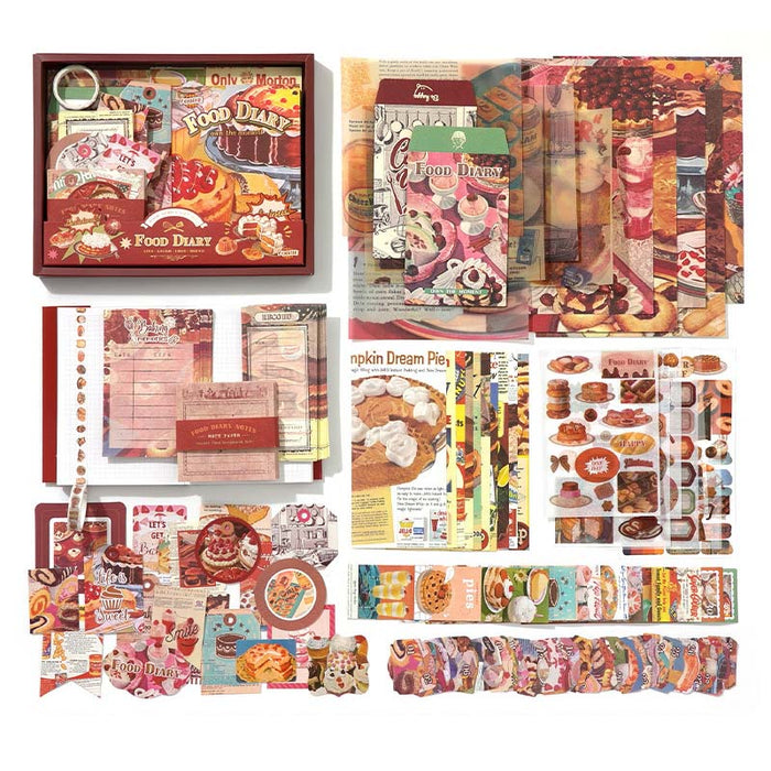154 Pcs Dinner Food Scrapbook Supplies Kit TMSG